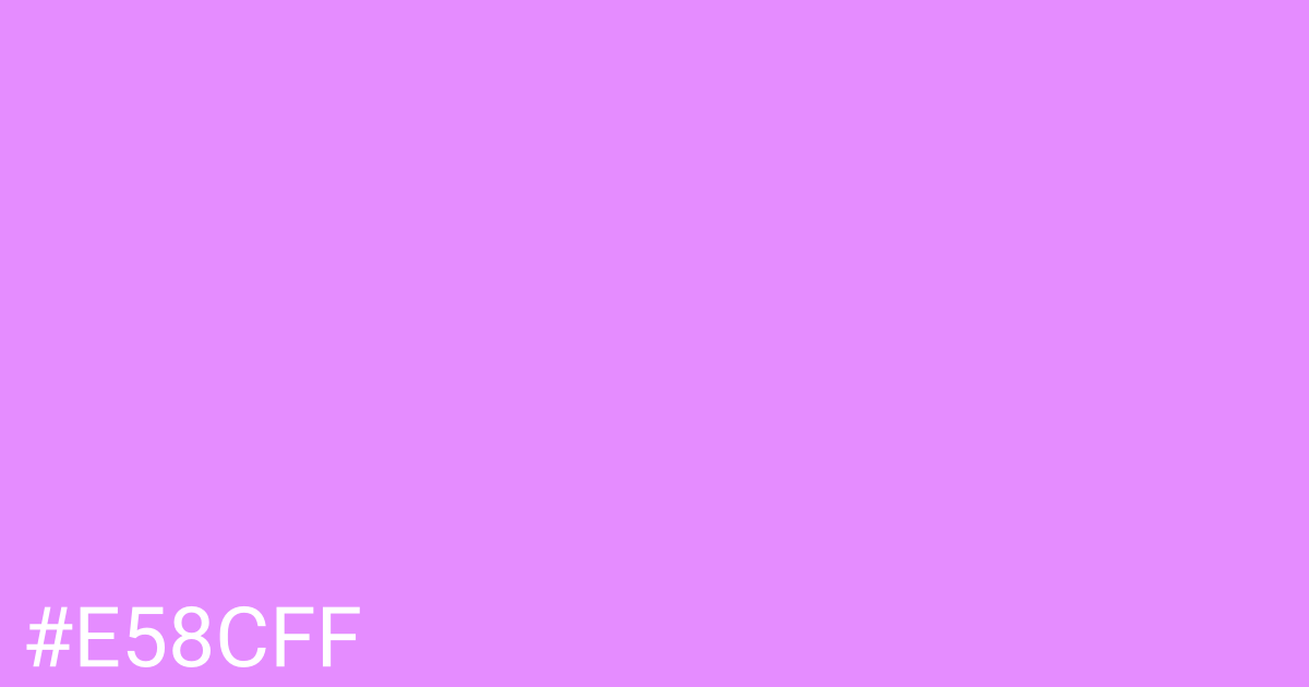 Hex color #e58cff graphic