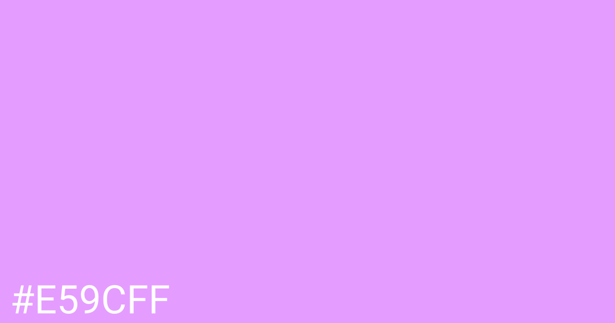 Hex color #e59cff graphic