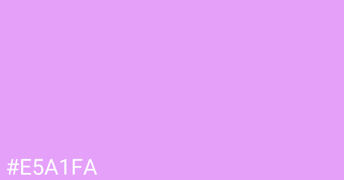 Hex color #e5a1fa graphic