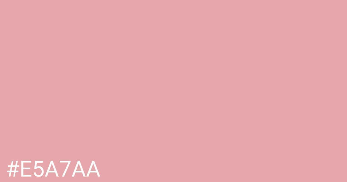 Hex color #e5a7aa graphic