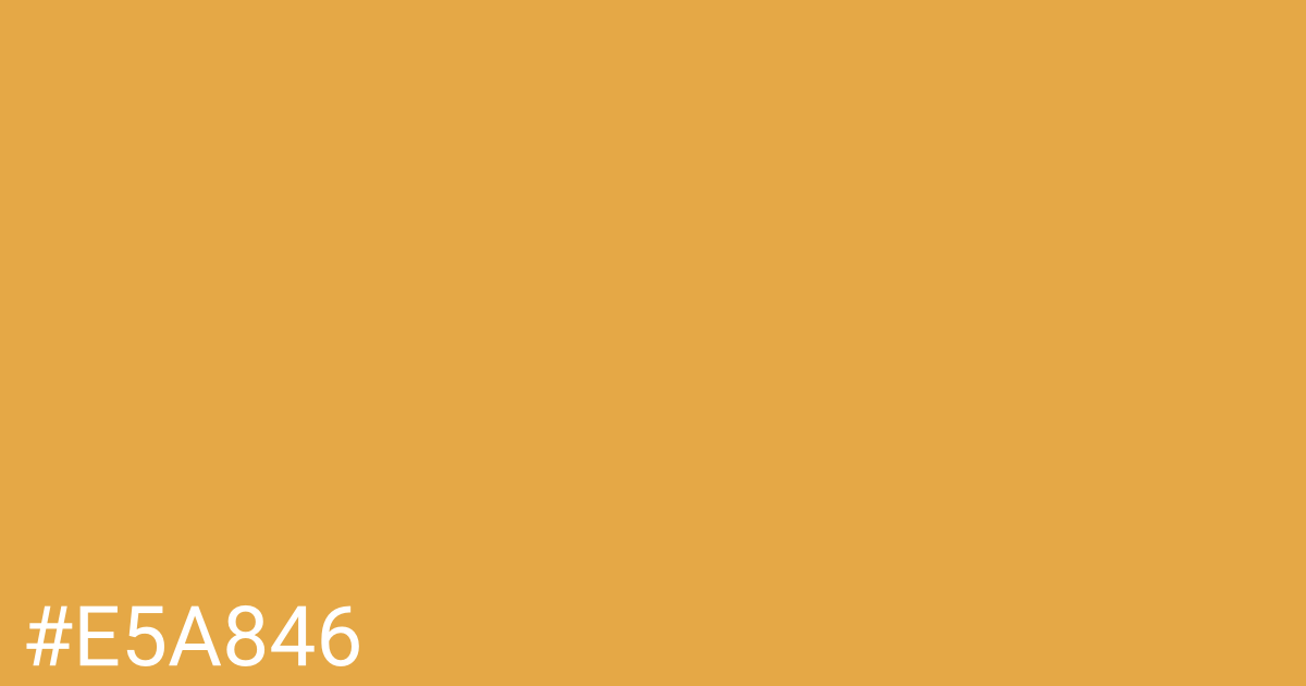 Hex color #e5a846 graphic