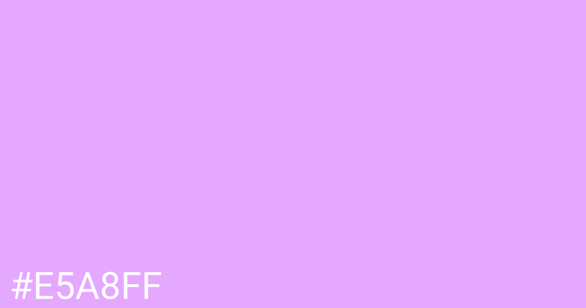 Hex color #e5a8ff graphic