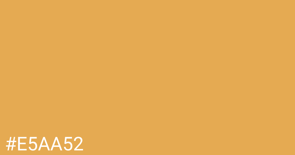 Hex color #e5aa52 graphic