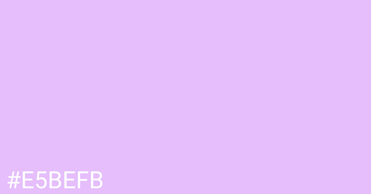 Hex color #e5befb graphic