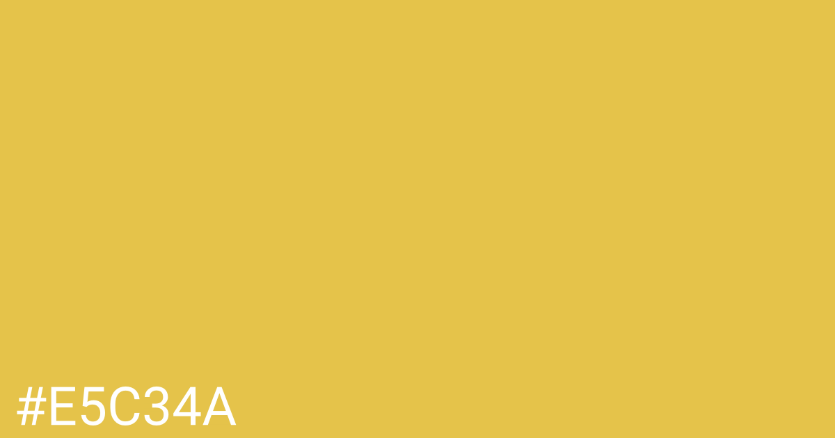 Hex color #e5c34a graphic