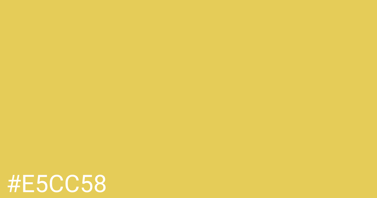 Hex color #e5cc58 graphic