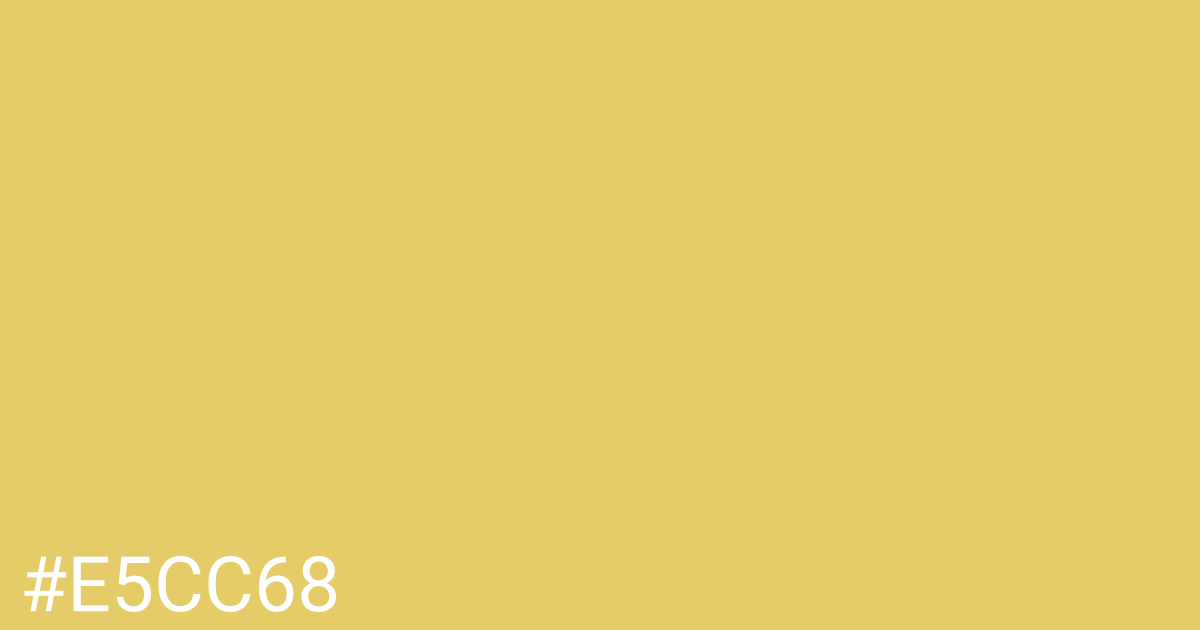 Hex color #e5cc68 graphic