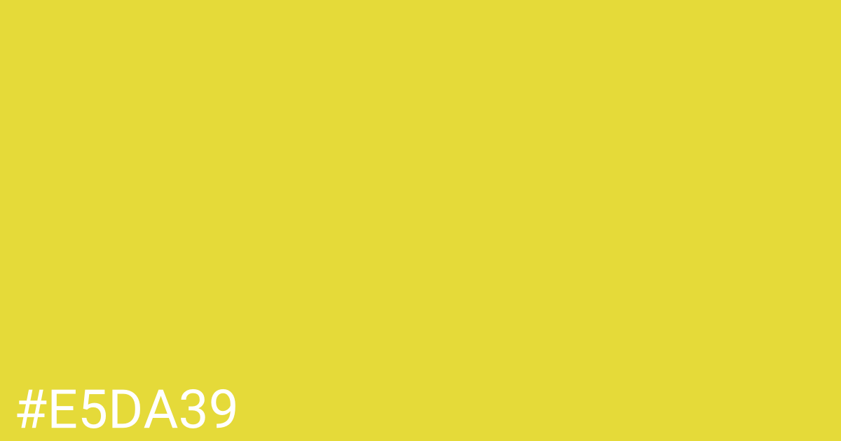 Hex color #e5da39 graphic