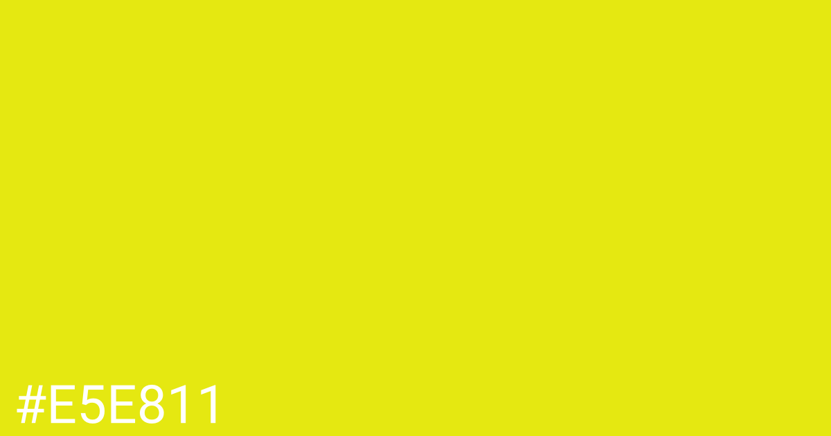 Hex color #e5e811 graphic