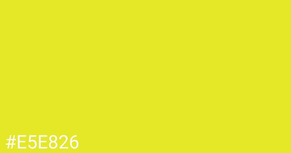 Hex color #e5e826 graphic