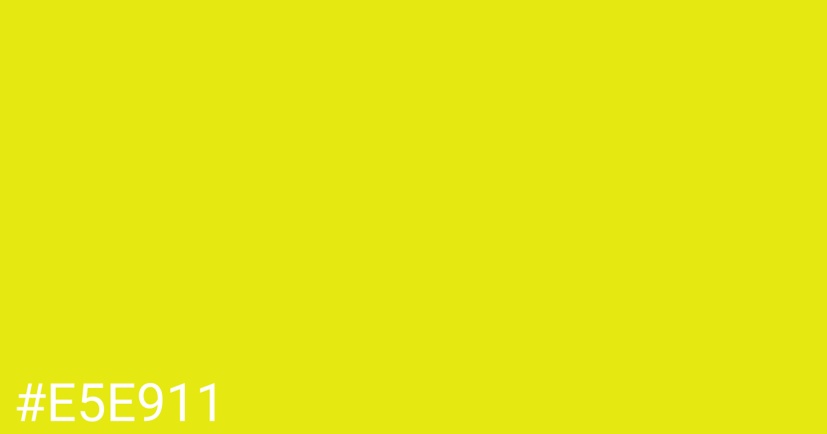 Hex color #e5e911 graphic