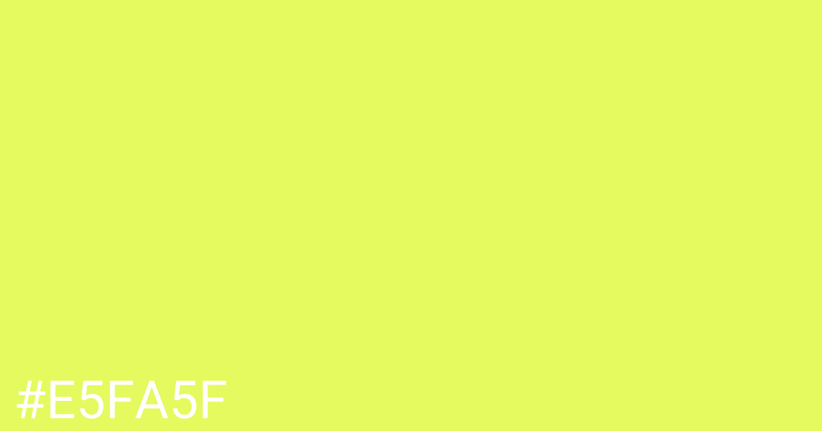 Hex color #e5fa5f graphic