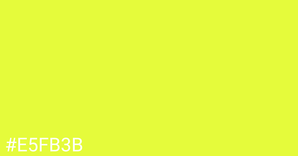 Hex color #e5fb3b graphic