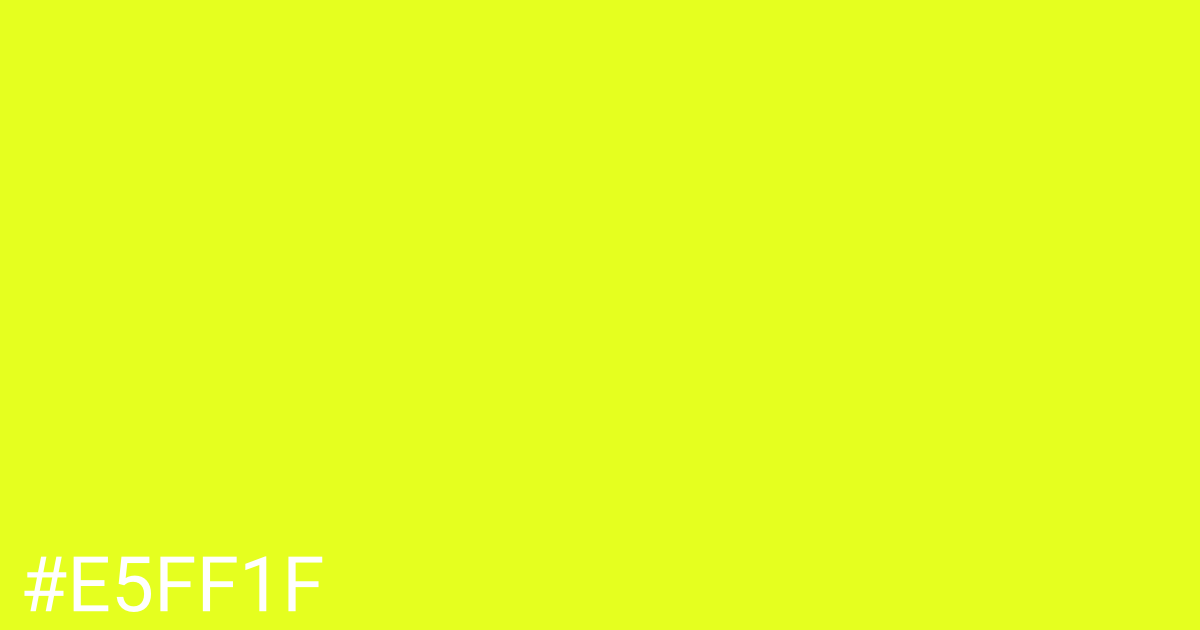 Hex color #e5ff1f graphic