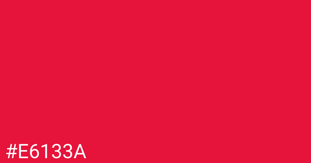 Hex color #e6133a graphic