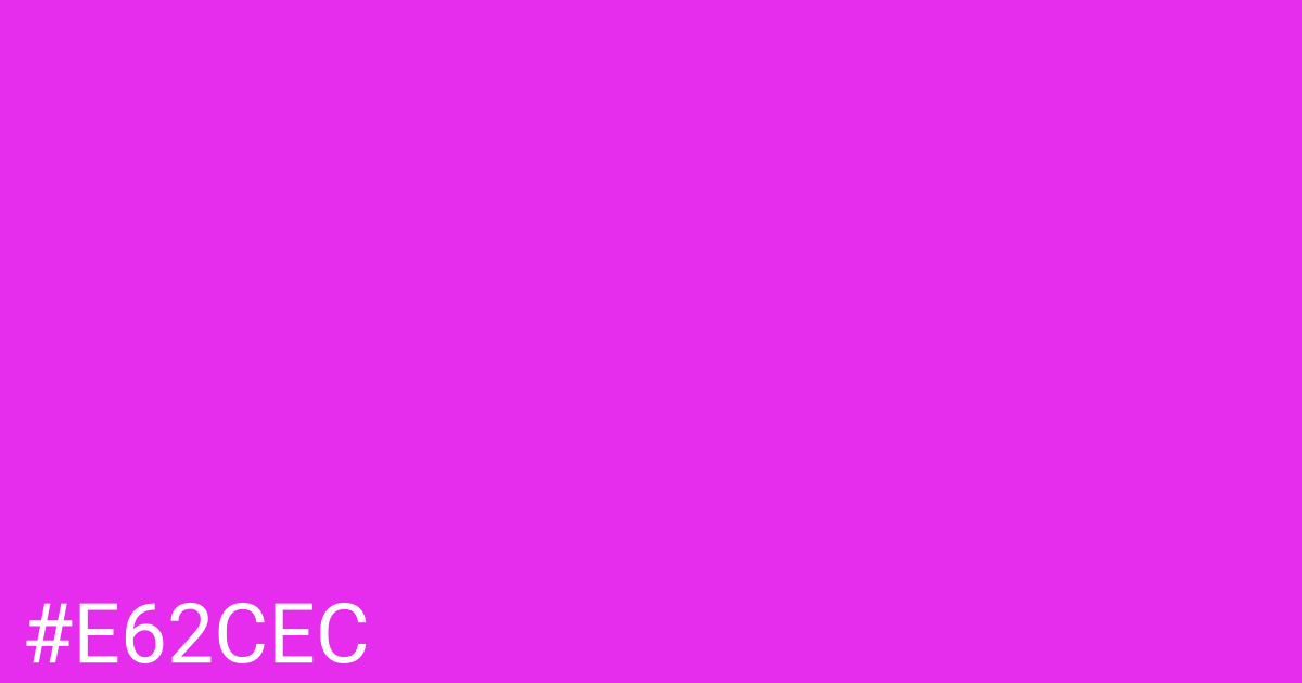 Hex color #e62cec graphic