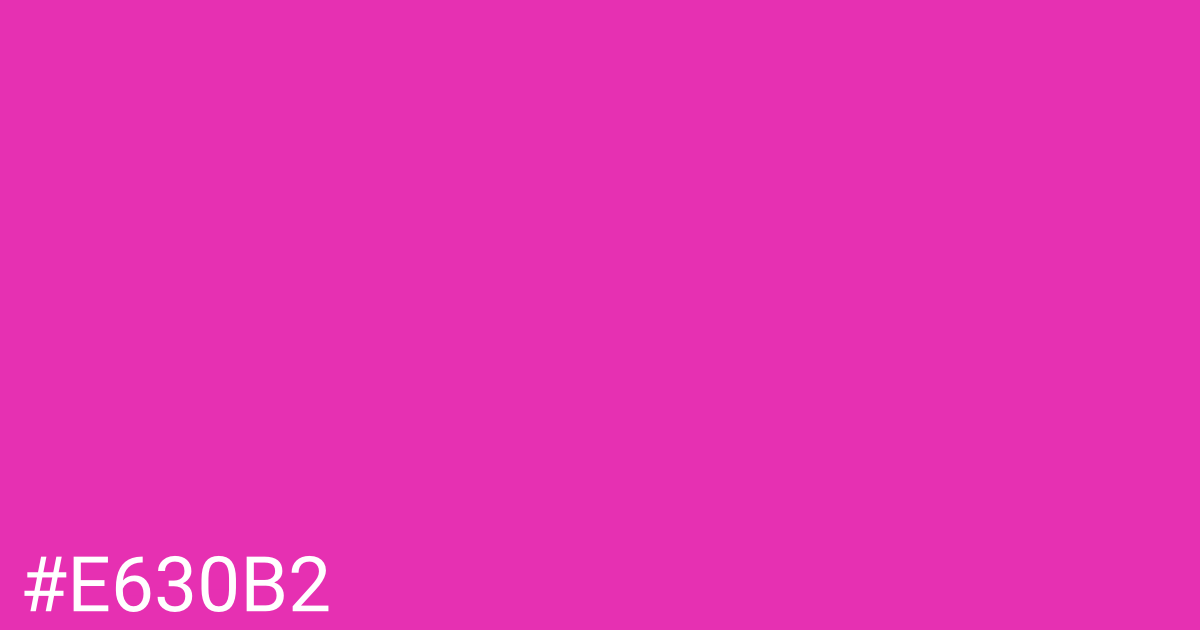 Hex color #e630b2 graphic