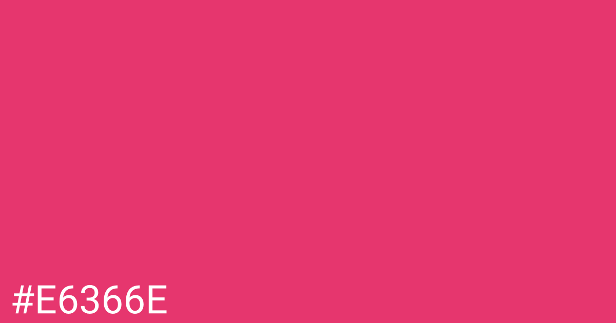 Hex color #e6366e graphic
