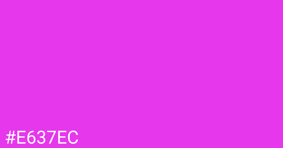 Hex color #e637ec graphic