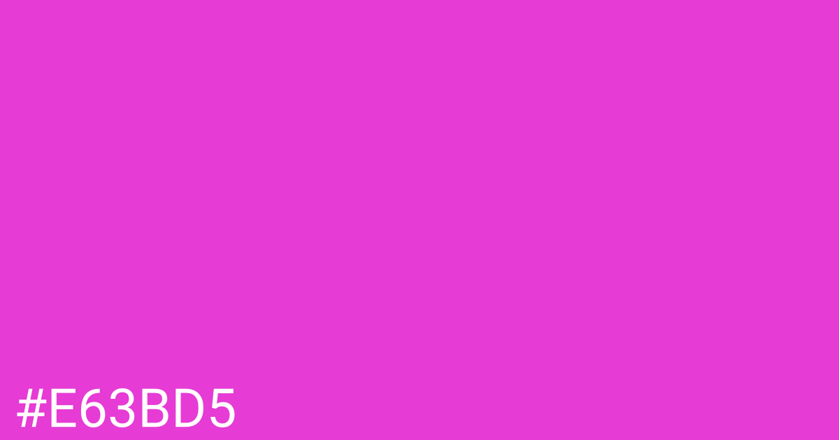 Hex color #e63bd5 graphic