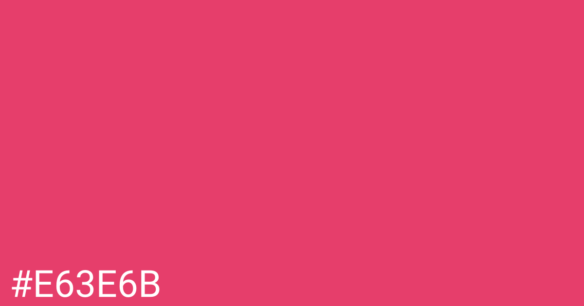 Hex color #e63e6b graphic