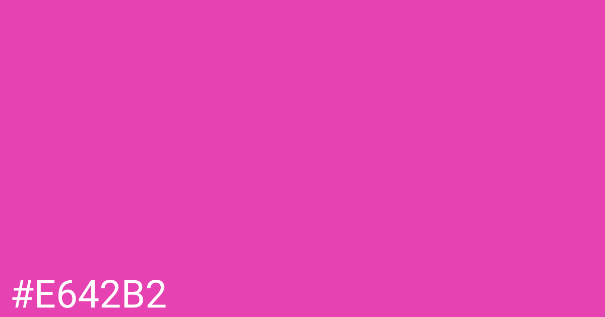 Hex color #e642b2 graphic