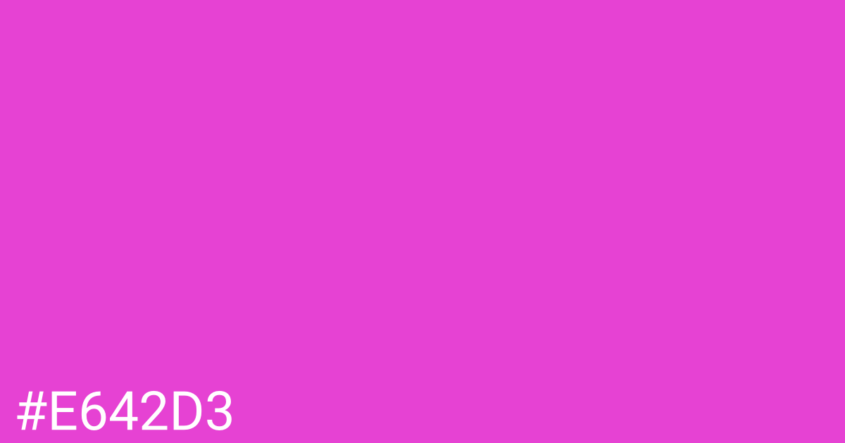 Hex color #e642d3 graphic