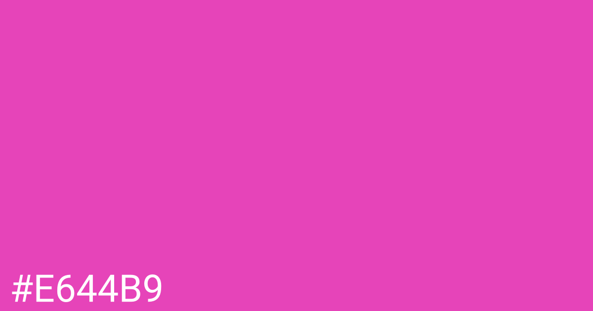 Hex color #e644b9 graphic