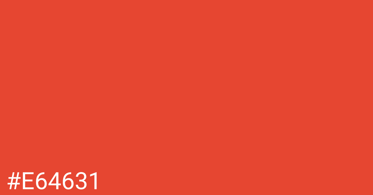 Hex color #e64631 graphic
