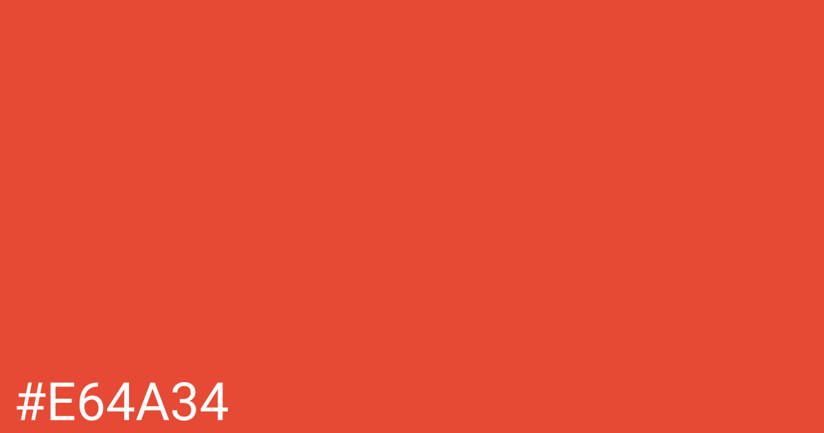 Hex color #e64a34 graphic