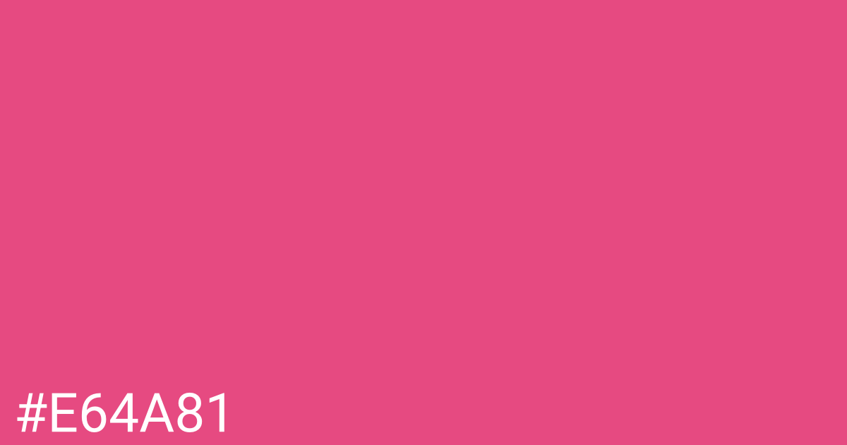 Hex color #e64a81 graphic