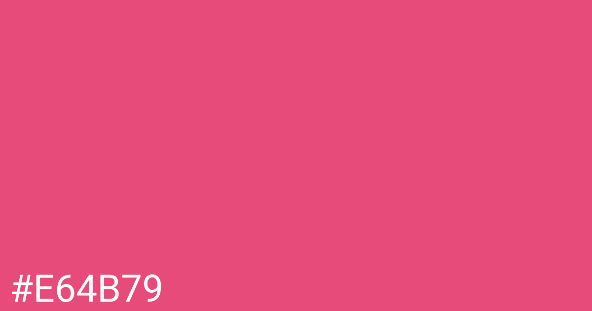 Hex color #e64b79 graphic