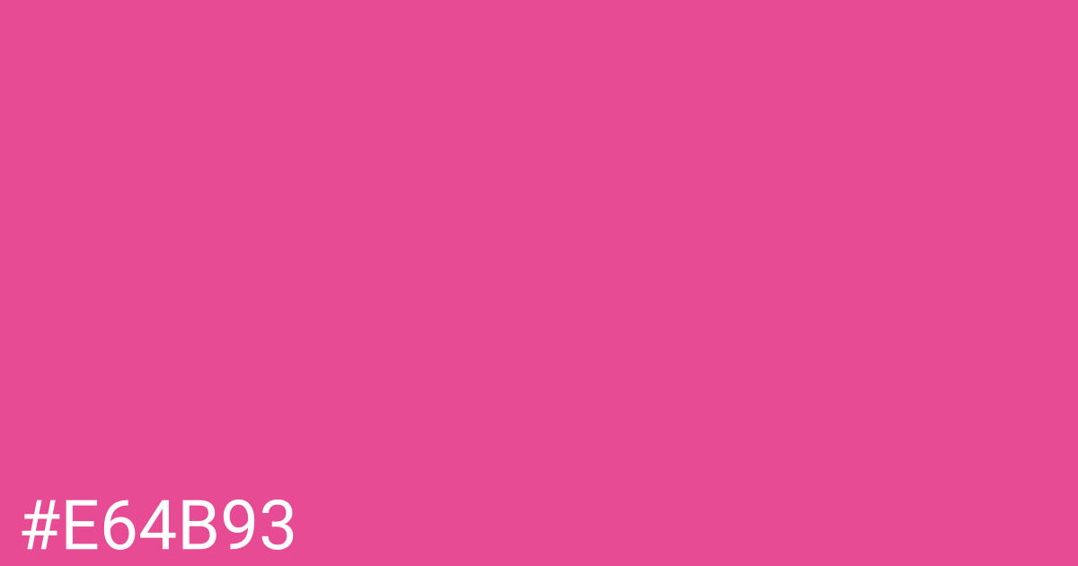 Hex color #e64b93 graphic