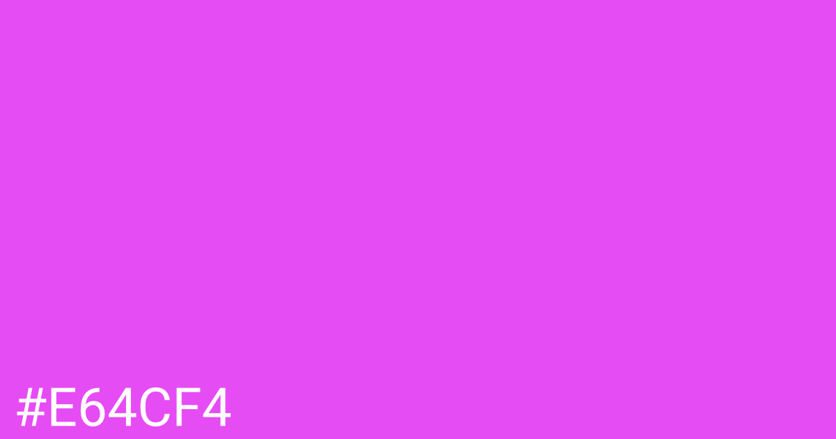 Hex color #e64cf4 graphic