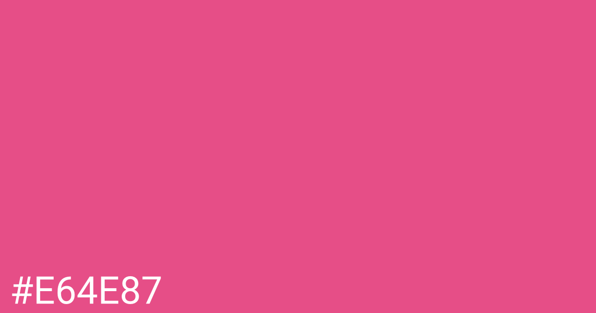 Hex color #e64e87 graphic