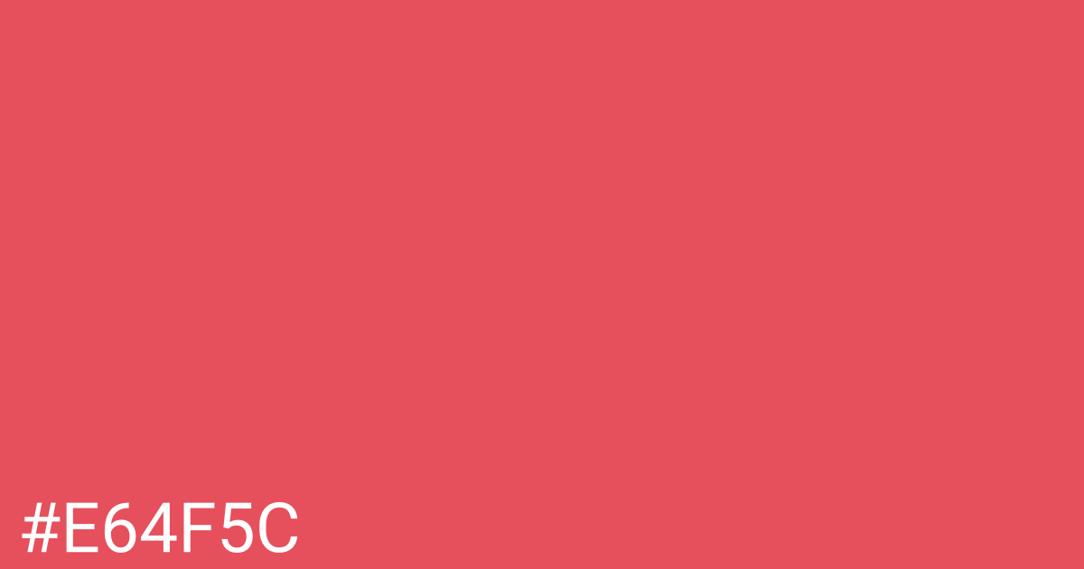 Hex color #e64f5c graphic