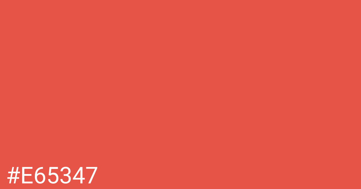 Hex color #e65347 graphic