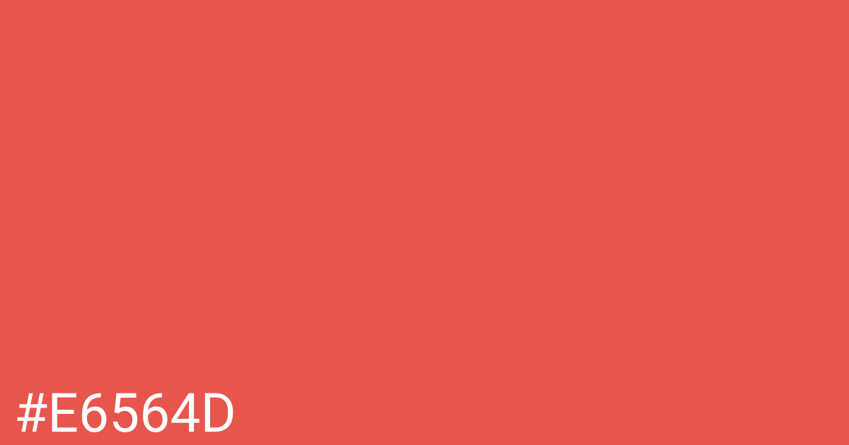 Hex color #e6564d graphic
