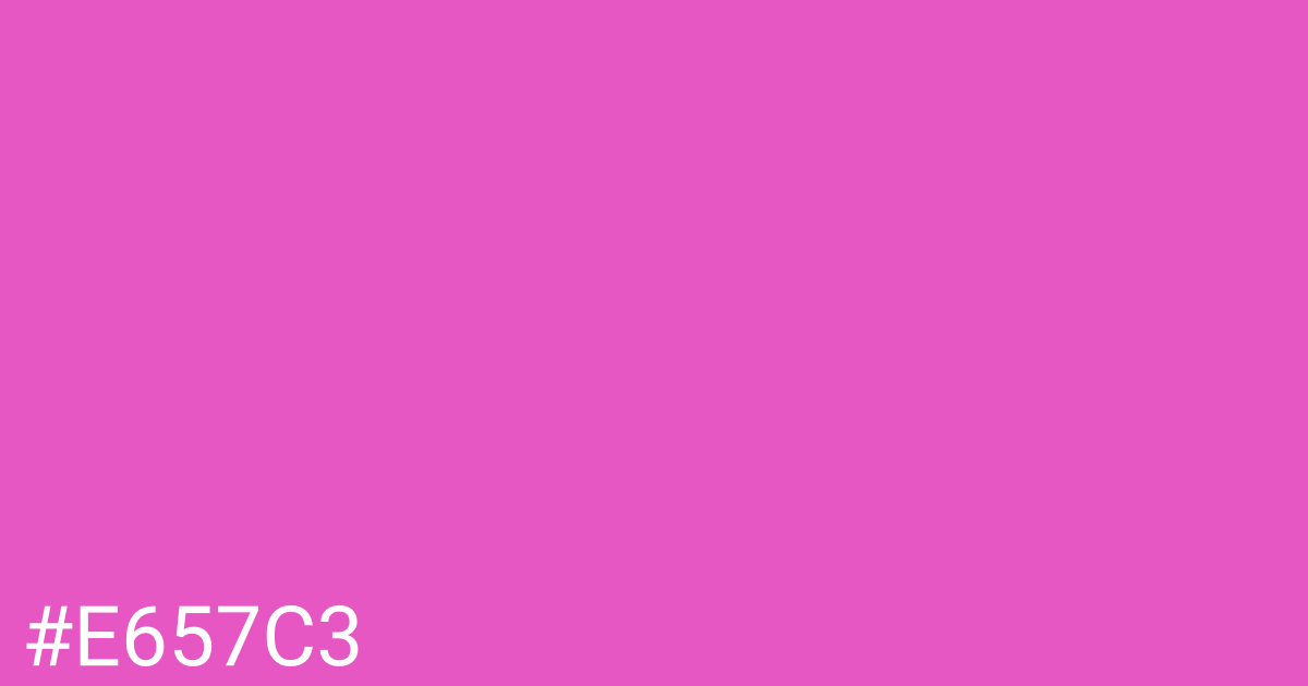 Hex color #e657c3 graphic