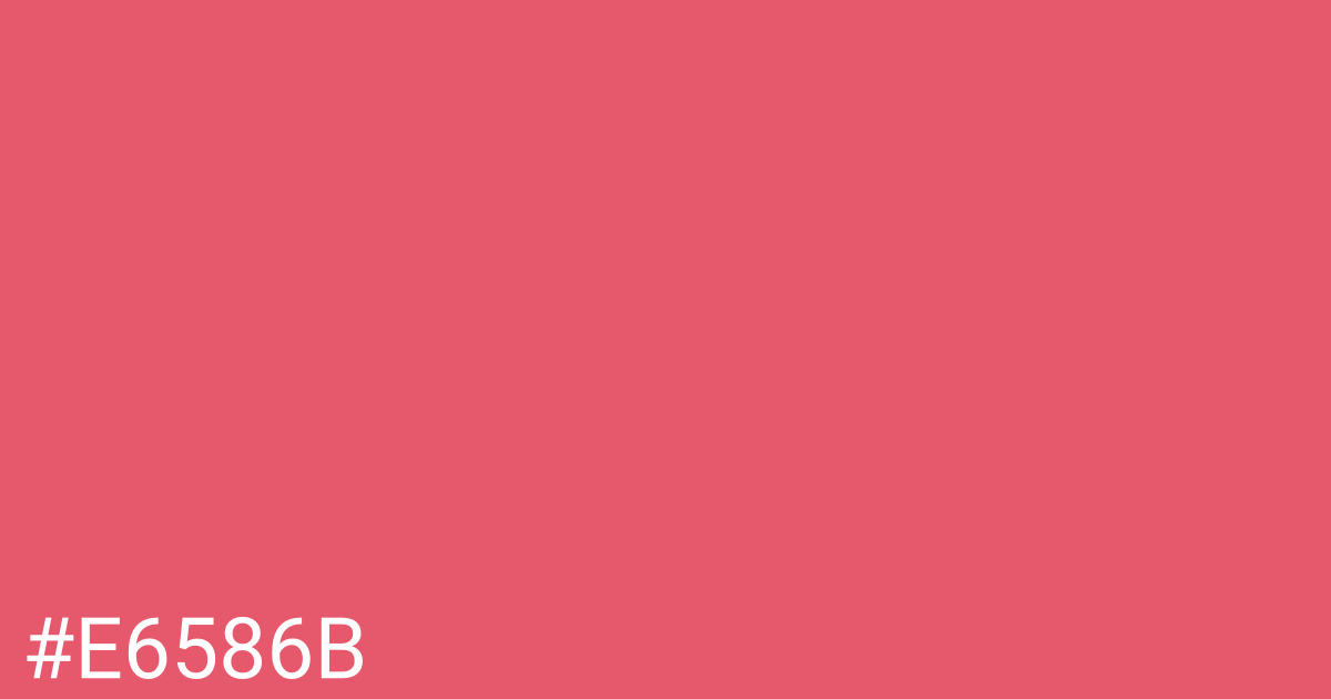 Hex color #e6586b graphic