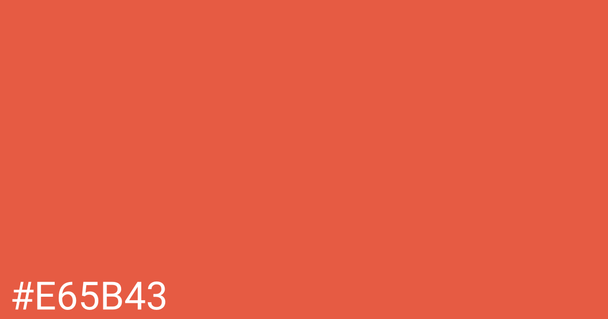 Hex color #e65b43 graphic