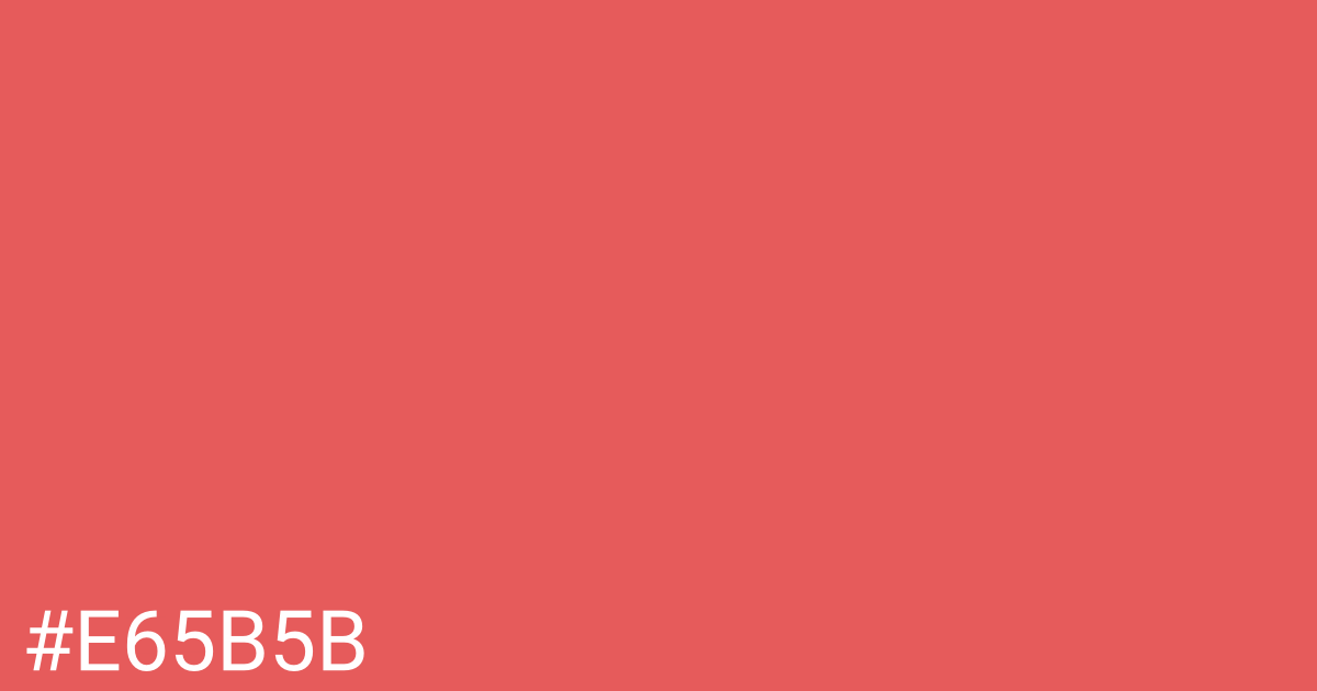 Hex color #e65b5b graphic