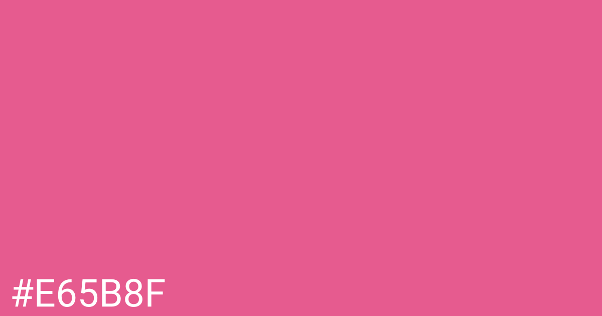 Hex color #e65b8f graphic