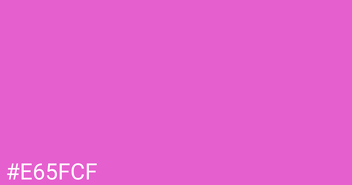 Hex color #e65fcf graphic