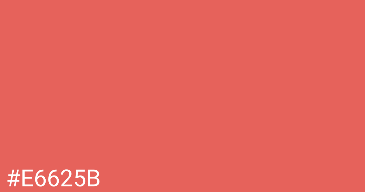 Hex color #e6625b graphic