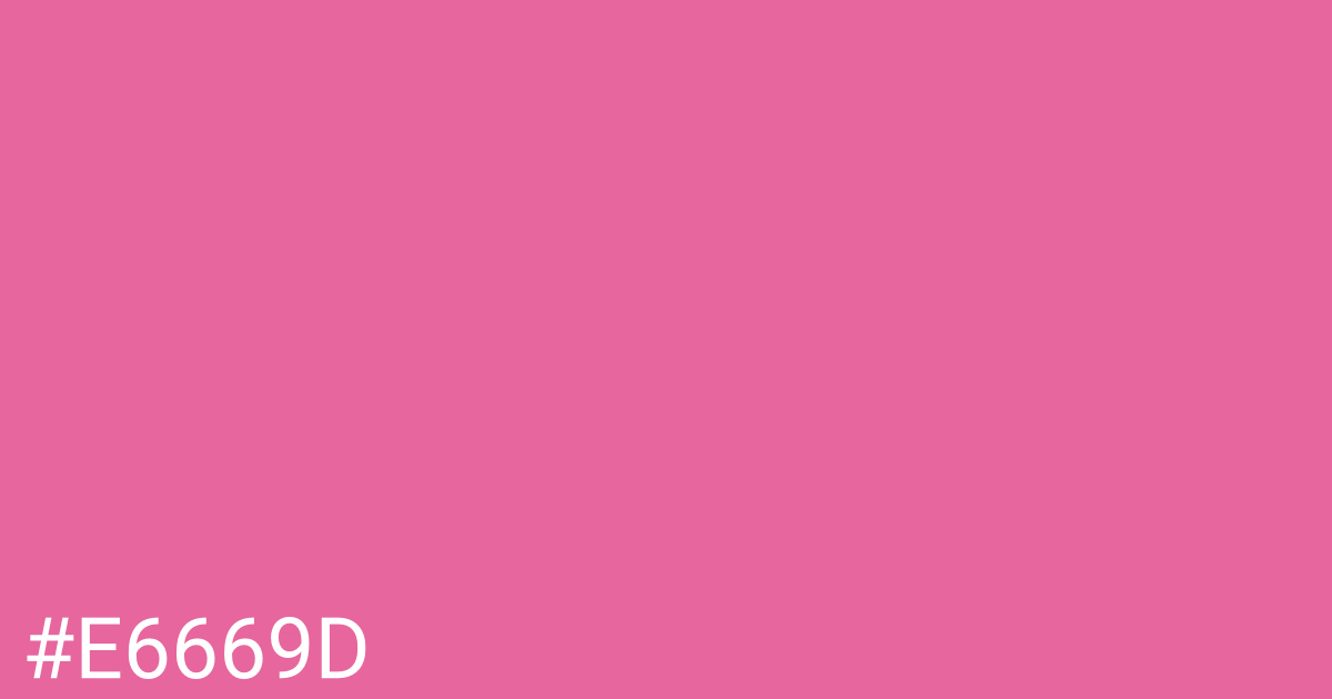 Hex color #e6669d graphic