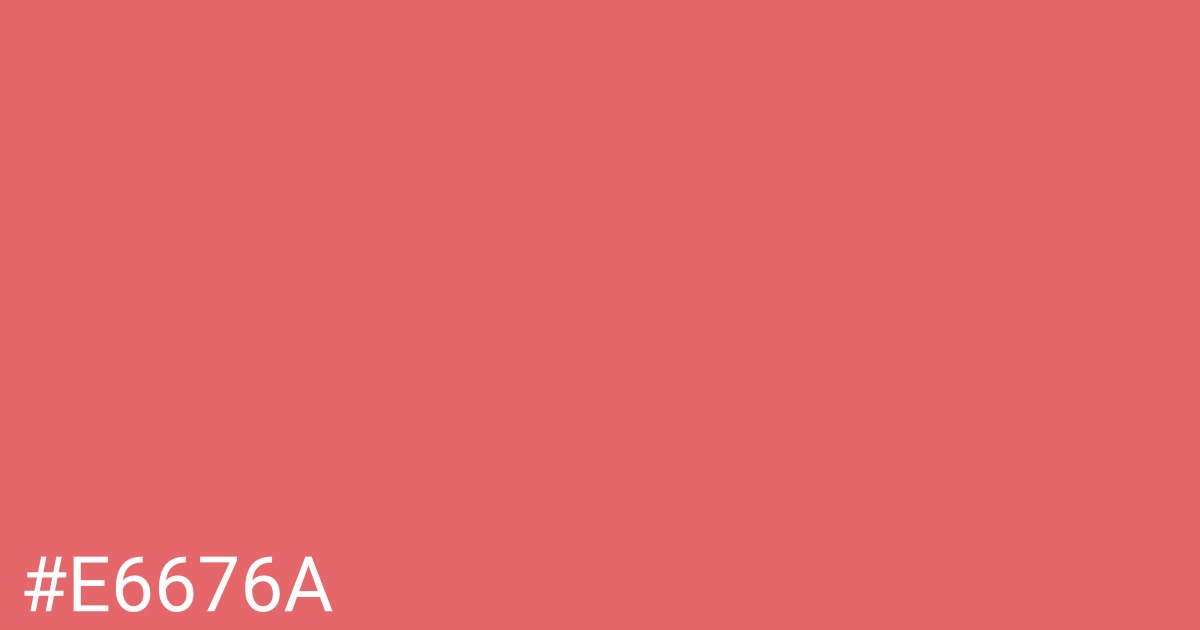 Hex color #e6676a graphic