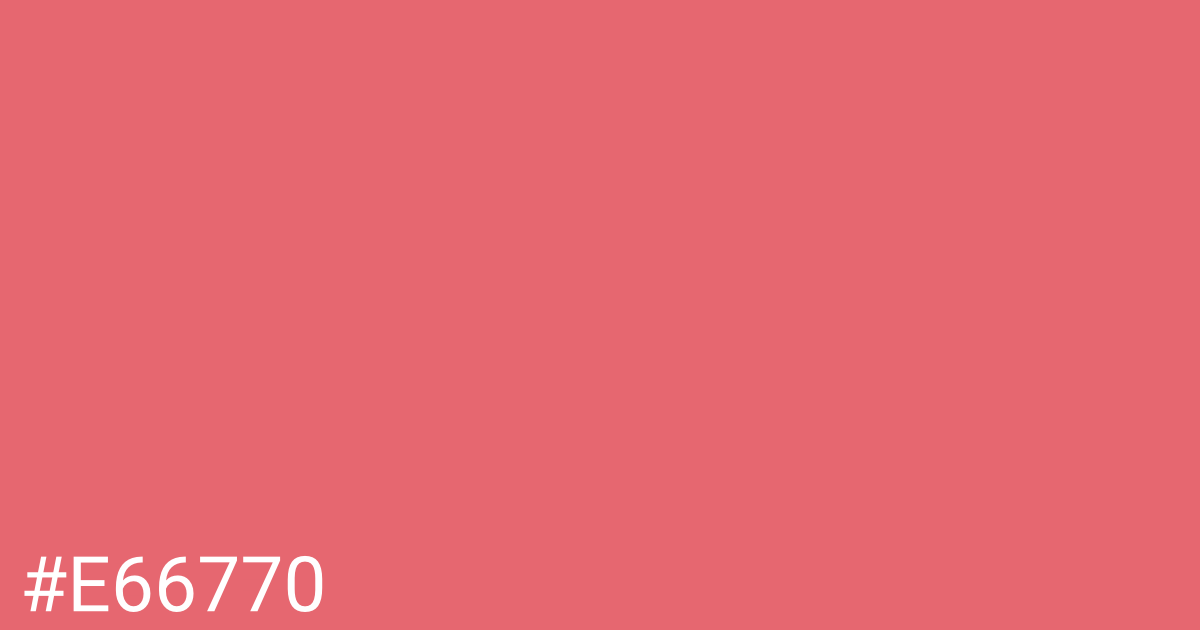Hex color #e66770 graphic
