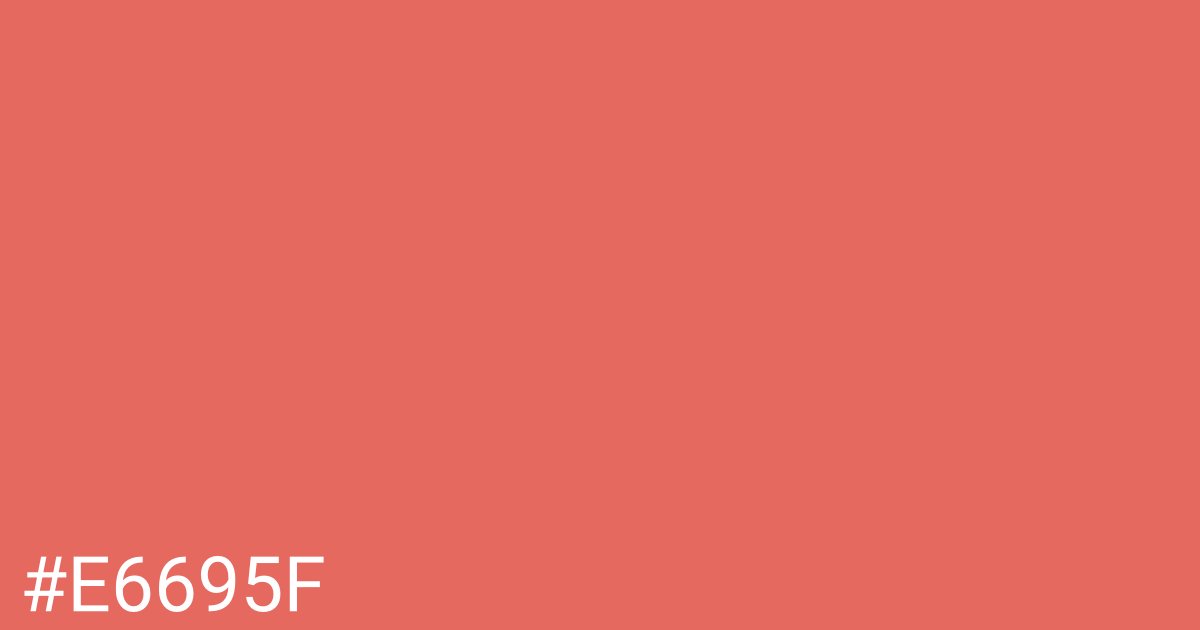 Hex color #e6695f graphic