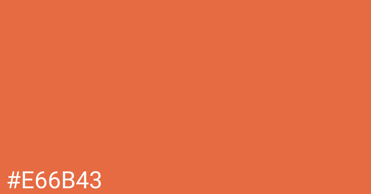 Hex color #e66b43 graphic